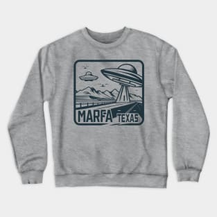 Vintage Marfa Texas UFO Art - Timeless Extraterrestrial Illustration Crewneck Sweatshirt